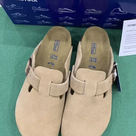 Birkenstock Boston Women's Cream Clogs narrow size 37 - Picture 3 of 6